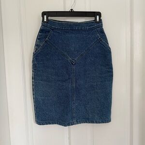 Vintage western denim mini skirt